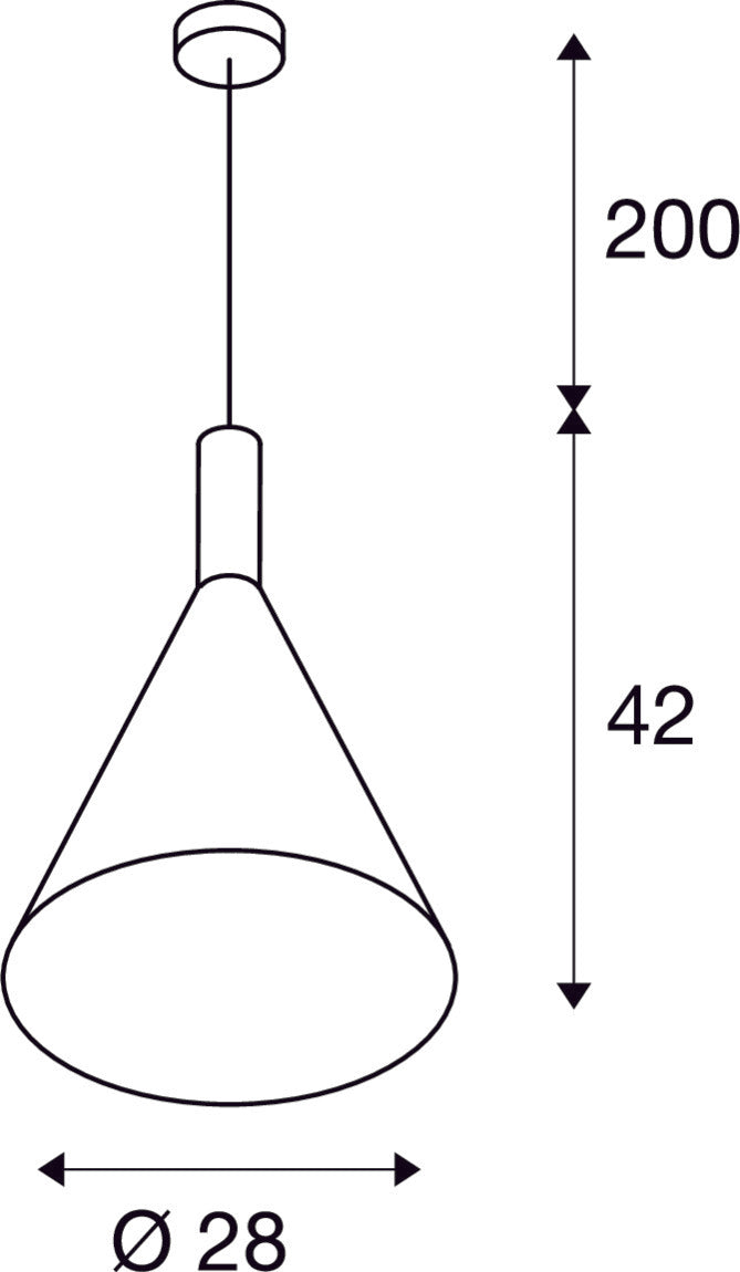 PHELIA 280 E27, Indoor pendant, black/gold