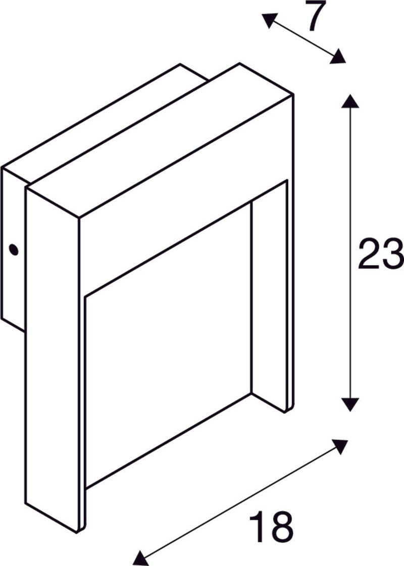 FLATT, Outdoor LED surface-mounted wall light 3000K IP65 anthracite/brown