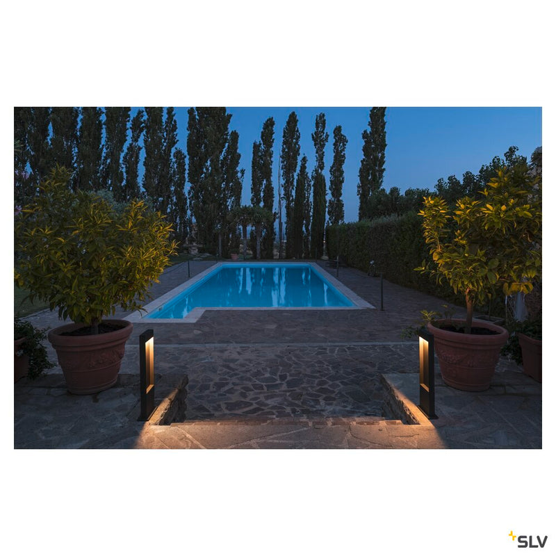 FLATT POLE 65, Outdoor LED floor stand, 3000K, IP65, anthracite