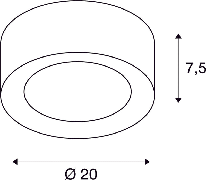 FERA 25 CL DALI, Indoor LED surface-mounted ceiling light, black
