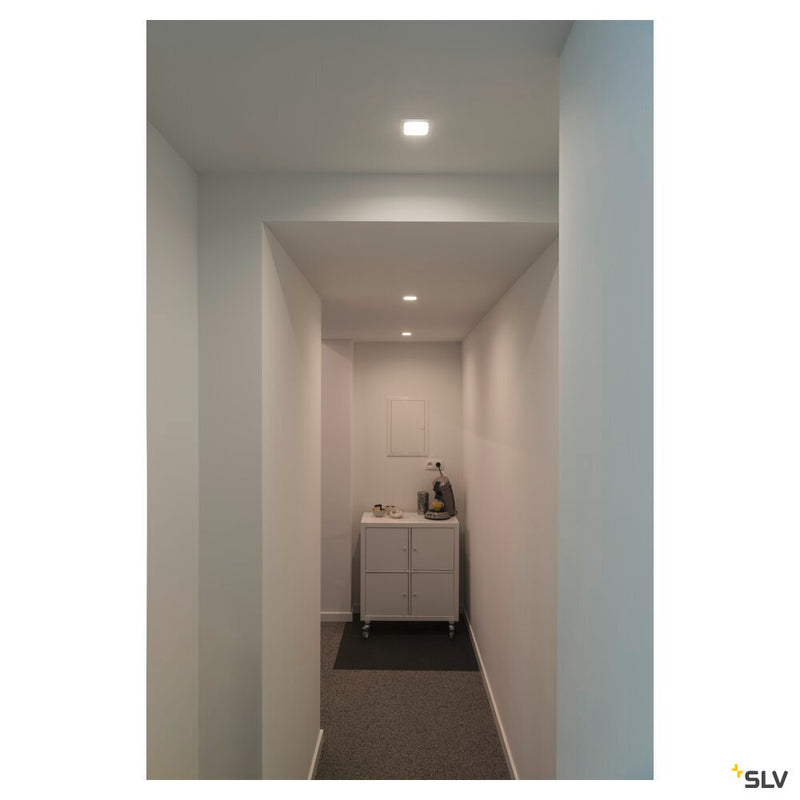 SENSER 12, Indoor LED recessed ceiling light square white 3000K