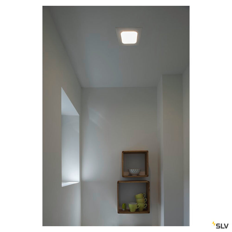 SENSER 12, Indoor LED recessed ceiling light square white 3000K