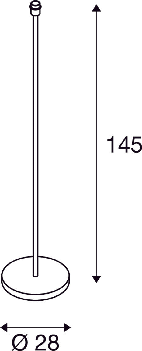 FENDA floor stand base I E27 Indoor floor stand in white without shade