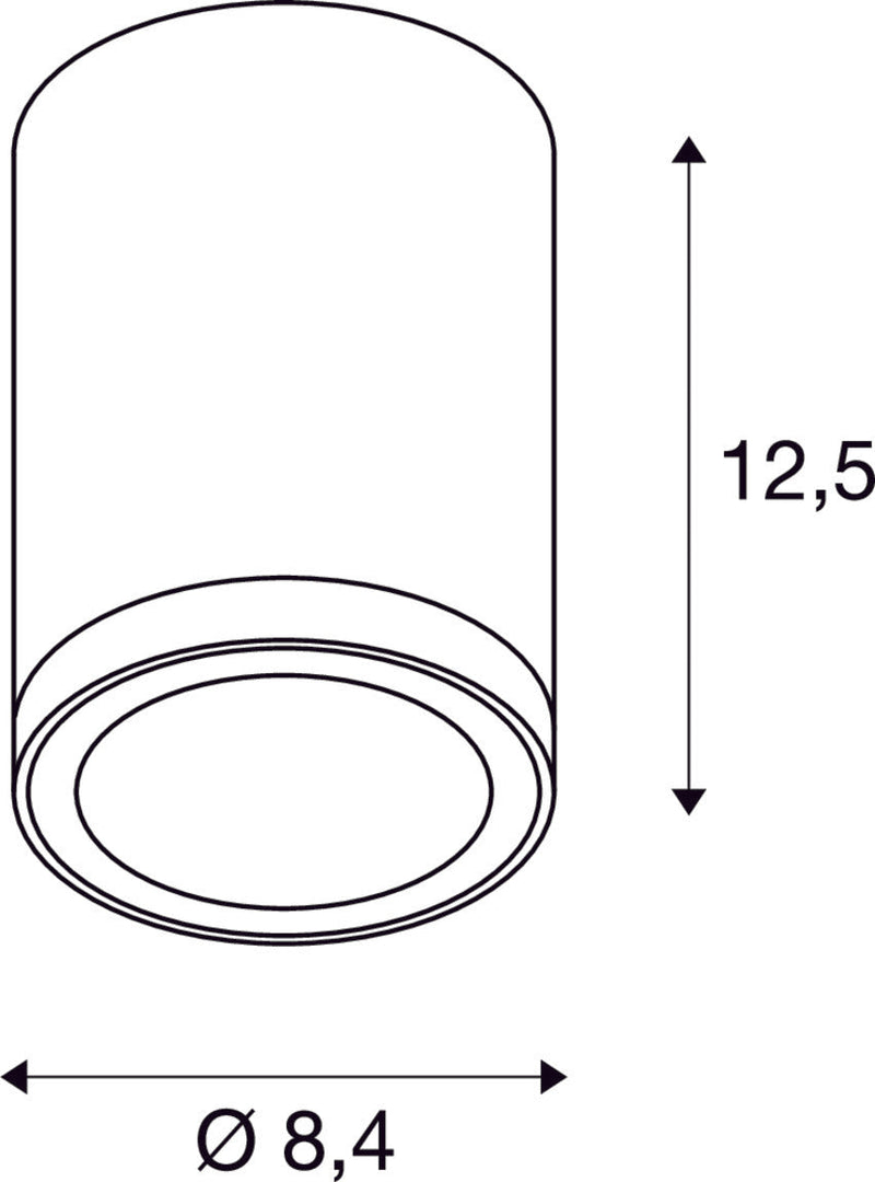 ENOLA ROUND S, outdoor LED surface-mounted ceiling light anthracite