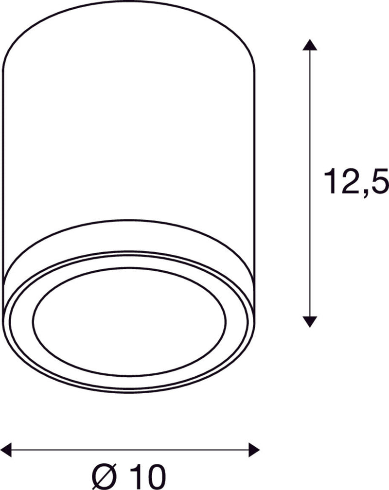 ENOLA ROUND M, outdoor LED surface-mounted ceiling light anthracite