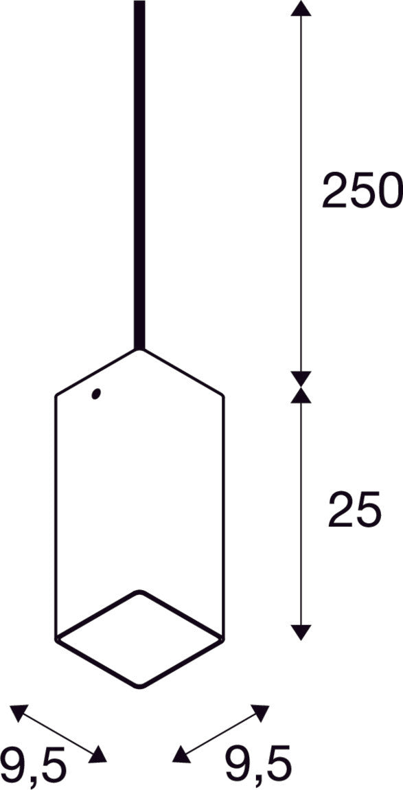QUADRASS, Indoor pendant, E27, white
