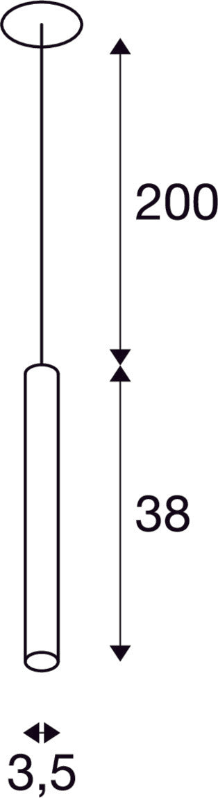 HELIA AMBIENT 35, indoor LED pendant black flat canopy