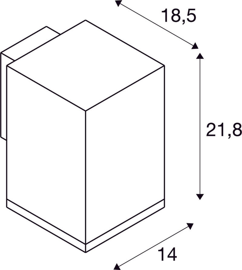 ENOLA SQUARE L, single outdoor LED surface-mounted wall light anthracite CCT 3000/4000K
