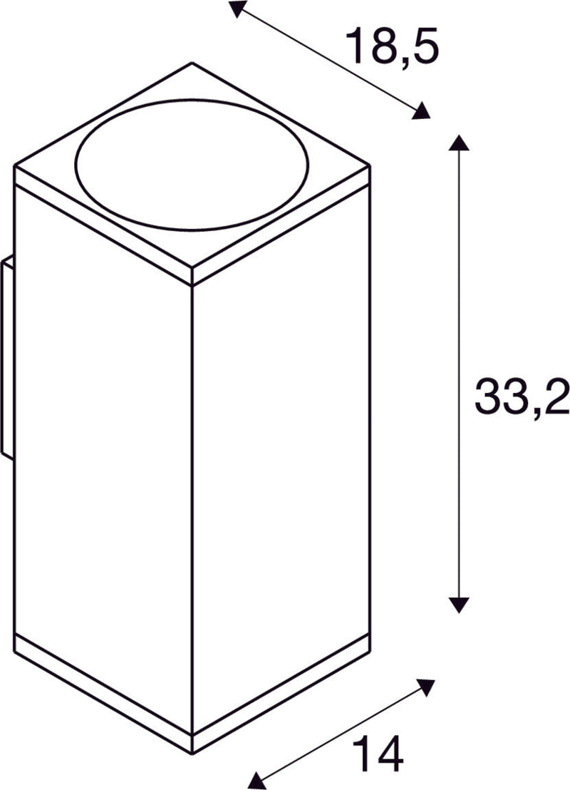 ENOLA SQUARE UP/DOWN L, outdoor LED surface-mounted wall light anthracite CCT 3000/4000K