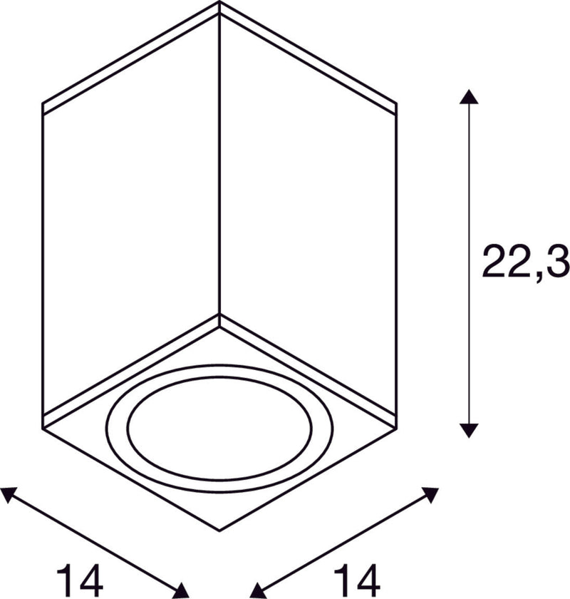 ENOLA SQUARE L, outdoor LED surface-mounted ceiling light anthracite CCT 3000/4000K