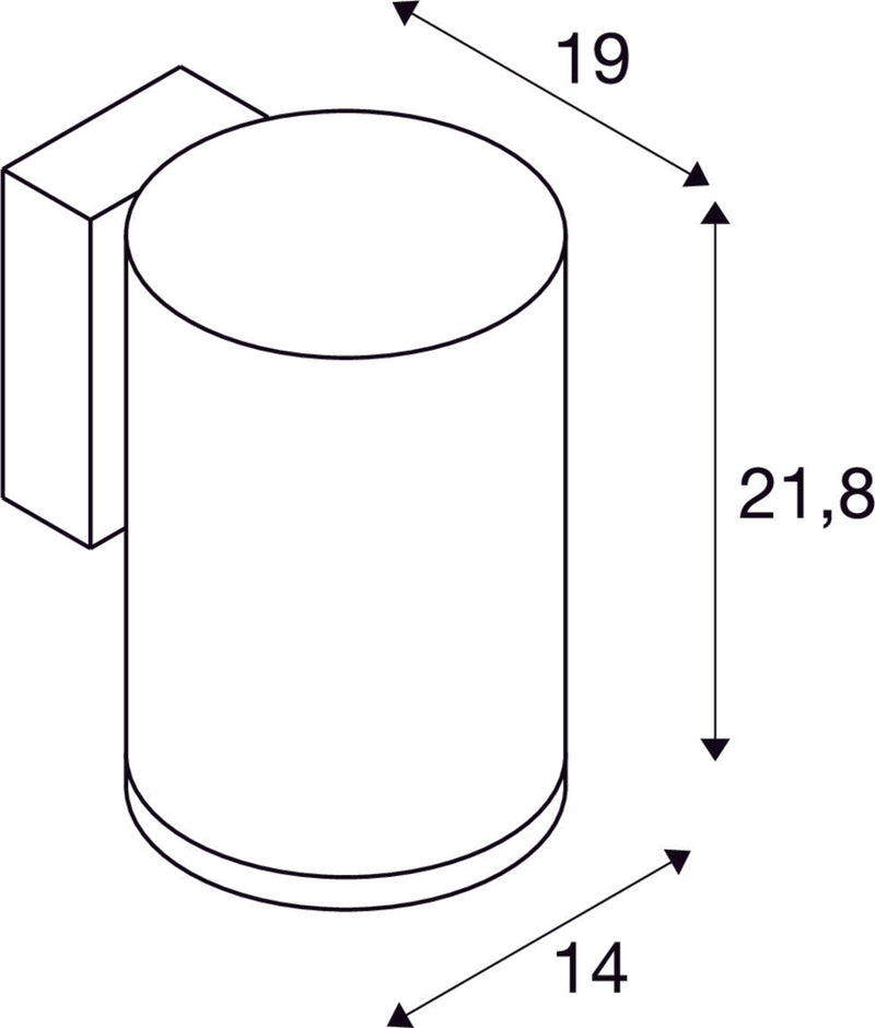 ENOLA ROUND L, single outdoor LED surface-mounted wall light anthracite CCT 3000/4000K