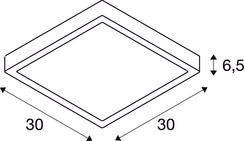 AINOS SQUARE, outdoor LED surface-mounted wall and ceiling light white CCT switch 3000/4000K