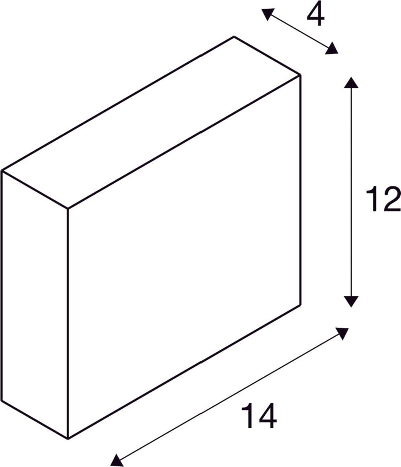 QUAD FRAME 14, indoor LED surface-mounted wall light TRIAC white CCT switch 2700/3000K