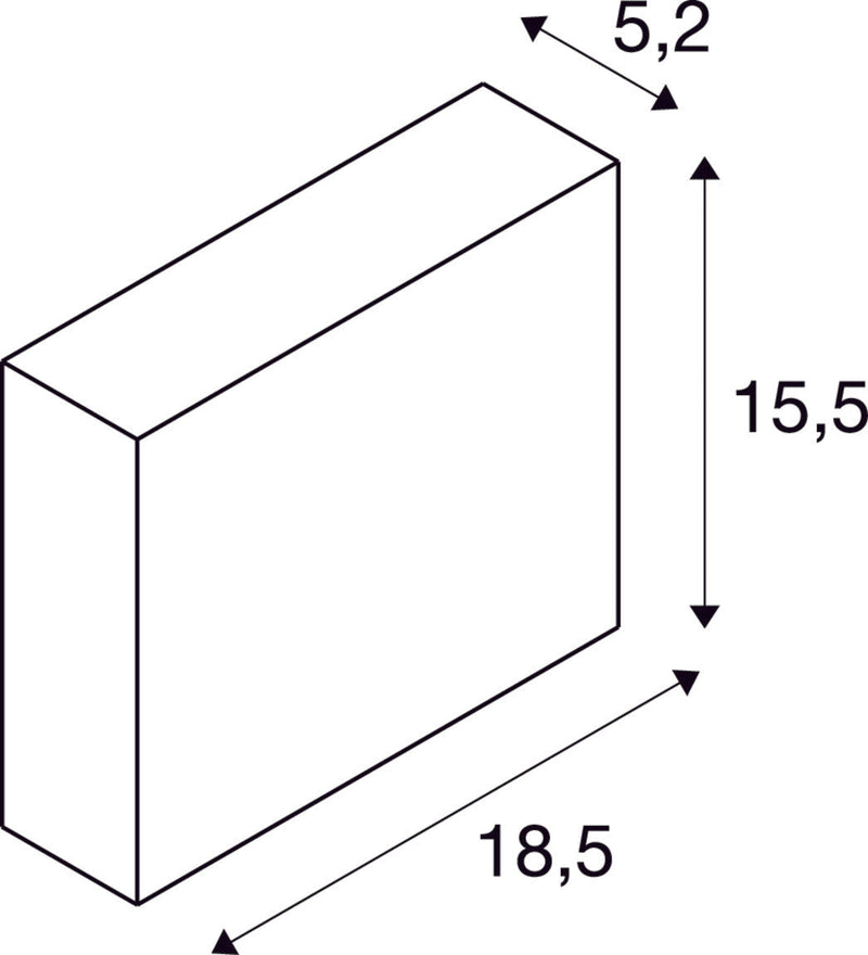 QUAD FRAME 19, indoor LED surface-mounted wall light TRIAC white CCT switch 2700/3000K
