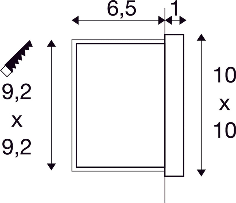 CONCRETO EL, recessed wall light grey, 3.2W, 45lm, 3000K