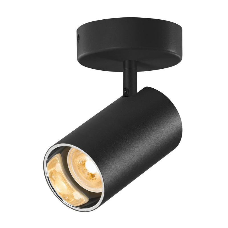 ASTO TUBE, ceiling-mounted light, cylindrical, GU10, 1x max. 10 W, black