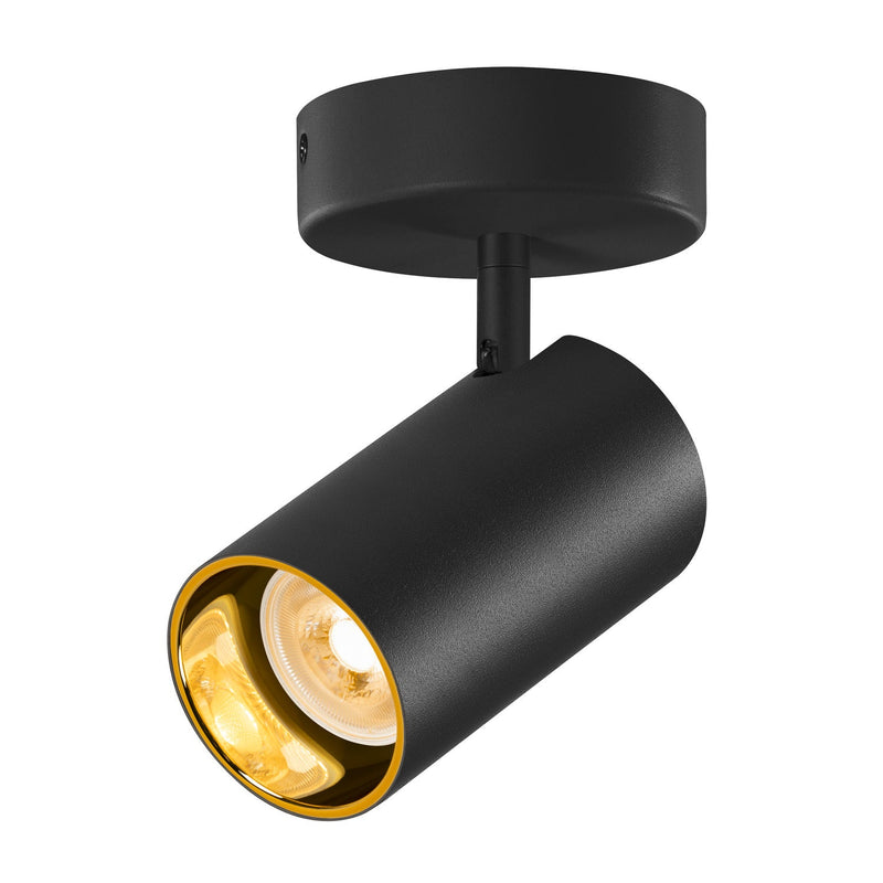 ASTO TUBE, ceiling-mounted light, cylindrical, GU10, 1x max. 10 W, black