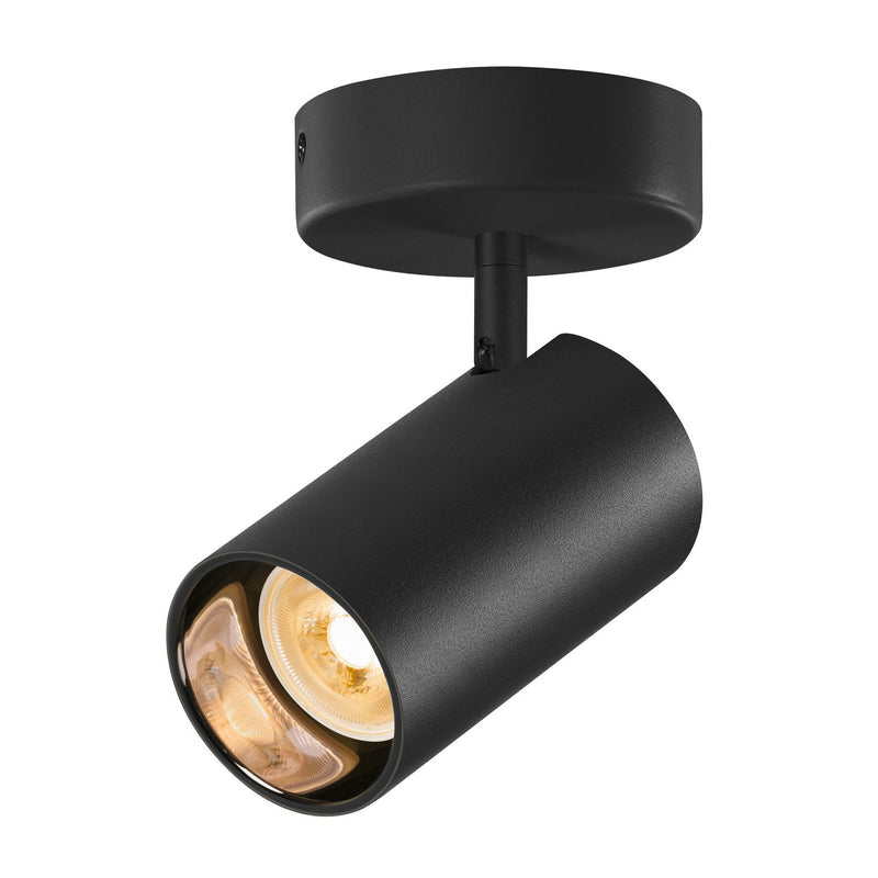 ASTO TUBE, ceiling-mounted light, cylindrical, GU10, 1x max. 10 W, black