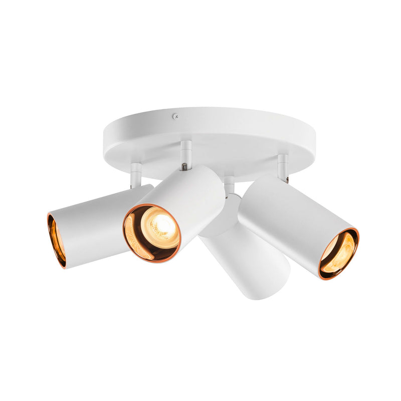 ASTO TUBE, ceiling-mounted light, cylindrical, GU10, 4x max. 10 W, white