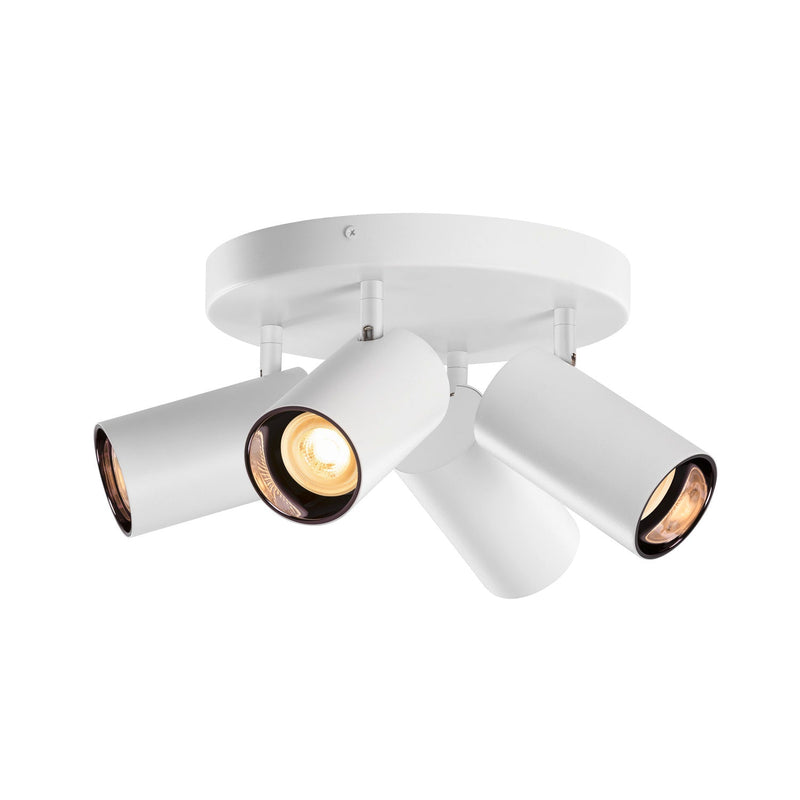 ASTO TUBE, ceiling-mounted light, cylindrical, GU10, 4x max. 10 W, white