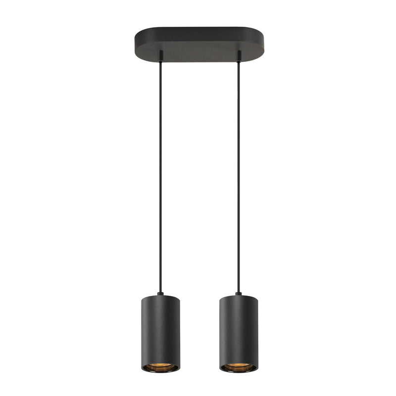 ASTO TUBE, pendant light, GU10, pendant length 250 cm, 2x max. 10 W, black