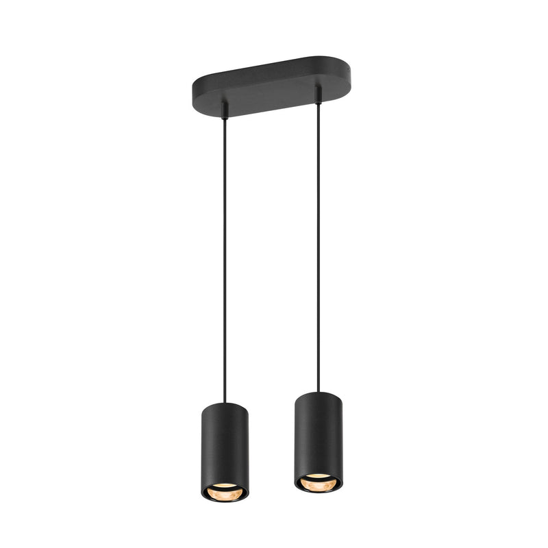 ASTO TUBE, pendant light, GU10, pendant length 250 cm, 2x max. 10 W, black