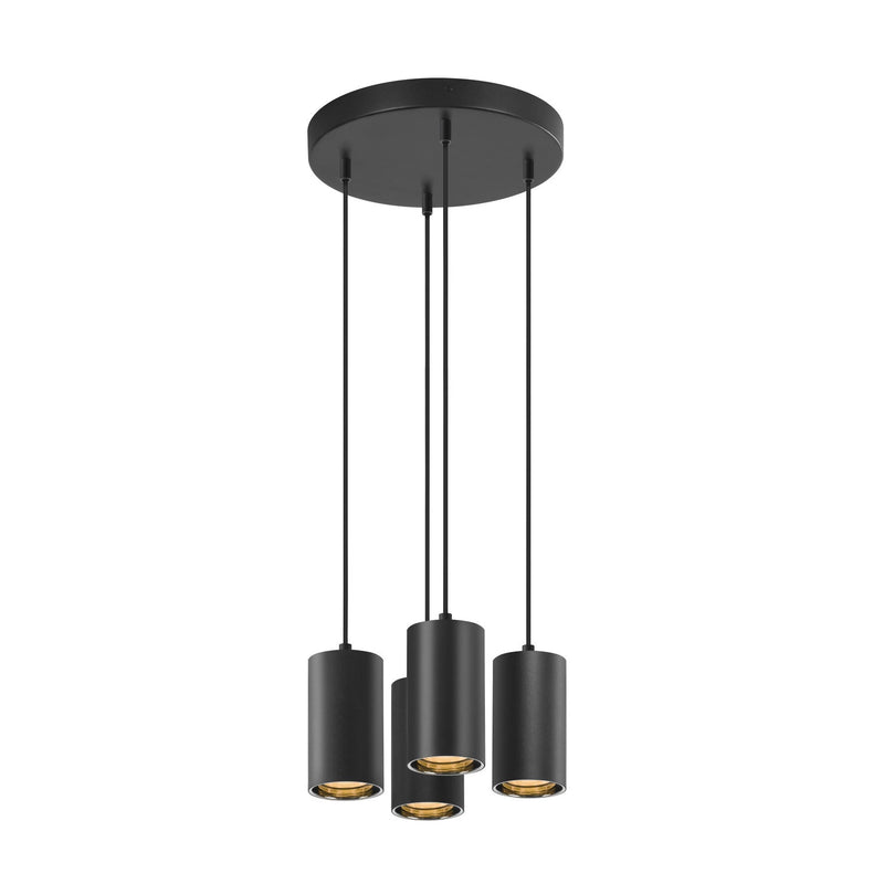 ASTO TUBE, pendant light, GU10, pendant length 250 cm, 4x max. 10 W, black