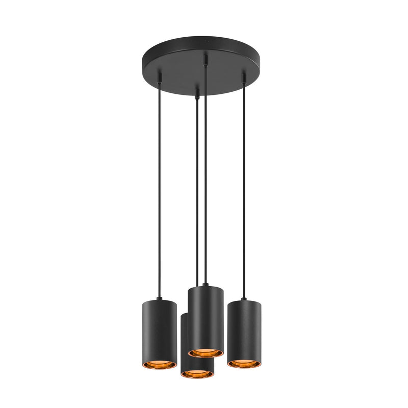 ASTO TUBE, pendant light, GU10, pendant length 250 cm, 4x max. 10 W, black