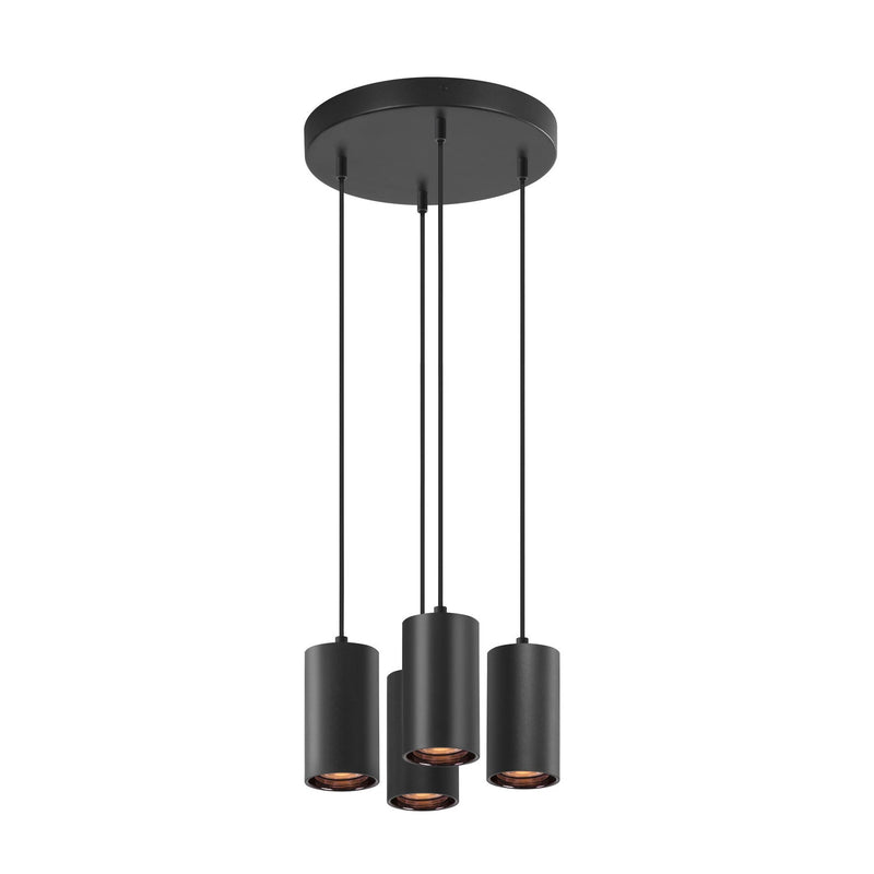 ASTO TUBE, pendant light, GU10, pendant length 250 cm, 4x max. 10 W, black