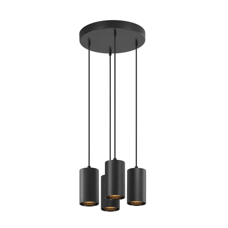ASTO TUBE, pendant light, GU10, pendant length 250 cm, 4x max. 10 W, black