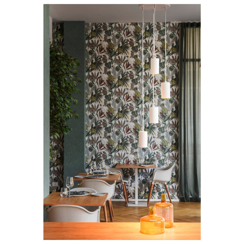 ASTO TUBE, pendant light, GU10, pendant length 250 cm, 4x max. 10 W, white