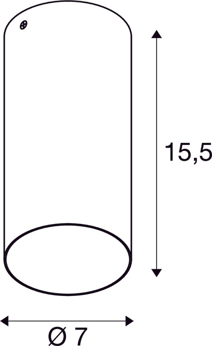 ASTO TUBE, ceiling-mounted light, cylindrical, GU10, 1x max. 10 W, black