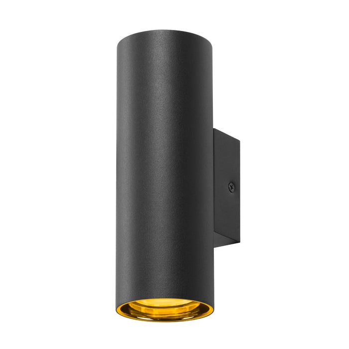 ASTO TUBE, wall-mounted light, cylindrical, GU10, 2x max. 10 W, black