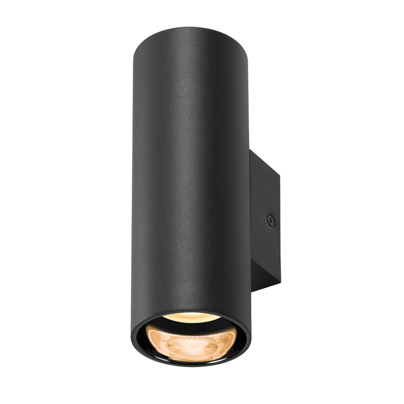 ASTO TUBE, wall-mounted light, cylindrical, GU10, 2x max. 10 W, black