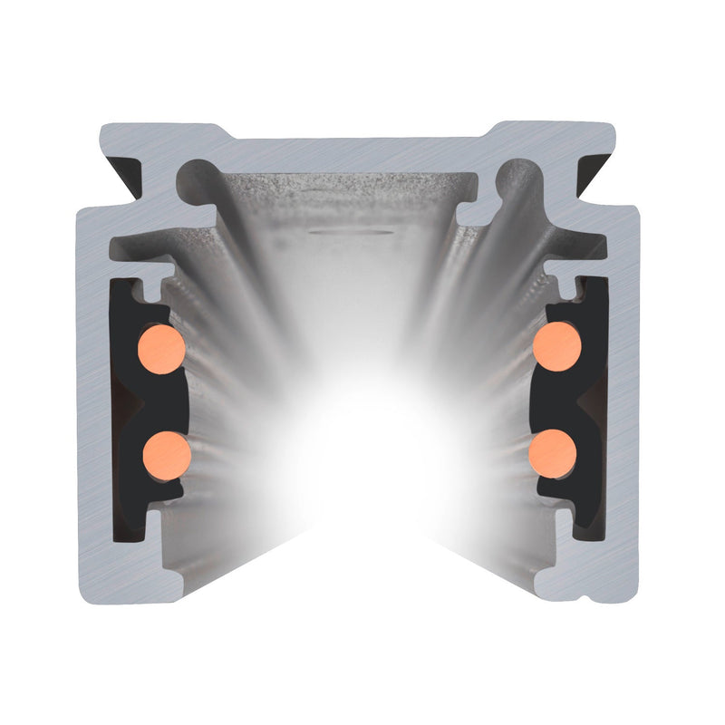 4m mounting track surface, 48V TRACK, black, DALI