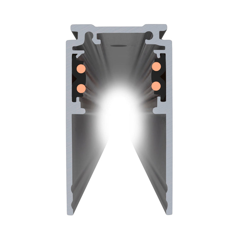 1m mounting track deep, 48V TRACK, black, DALI