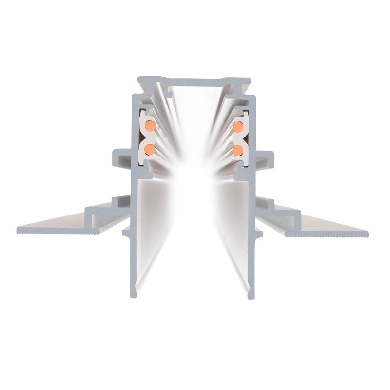 3m mounting track recessed, 48V TRACK, white, DALI