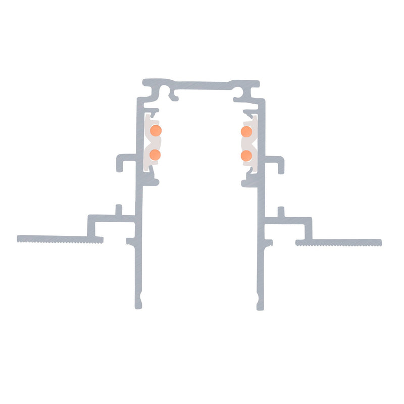 3m mounting track recessed, 48V TRACK, white, DALI