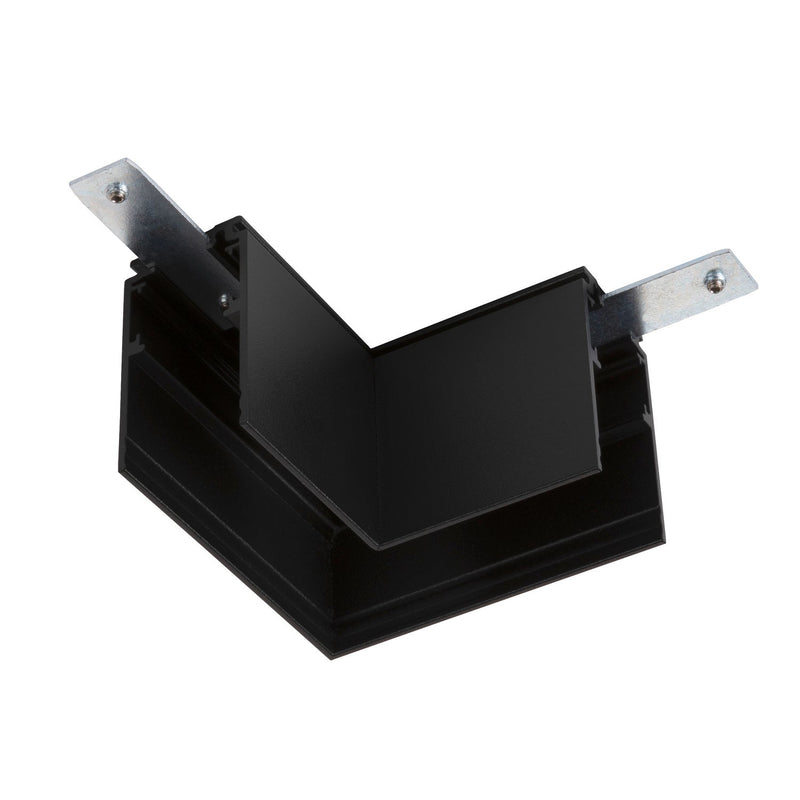 L-connector mechanical, 48V TRACK, for mounting track deep, right, black