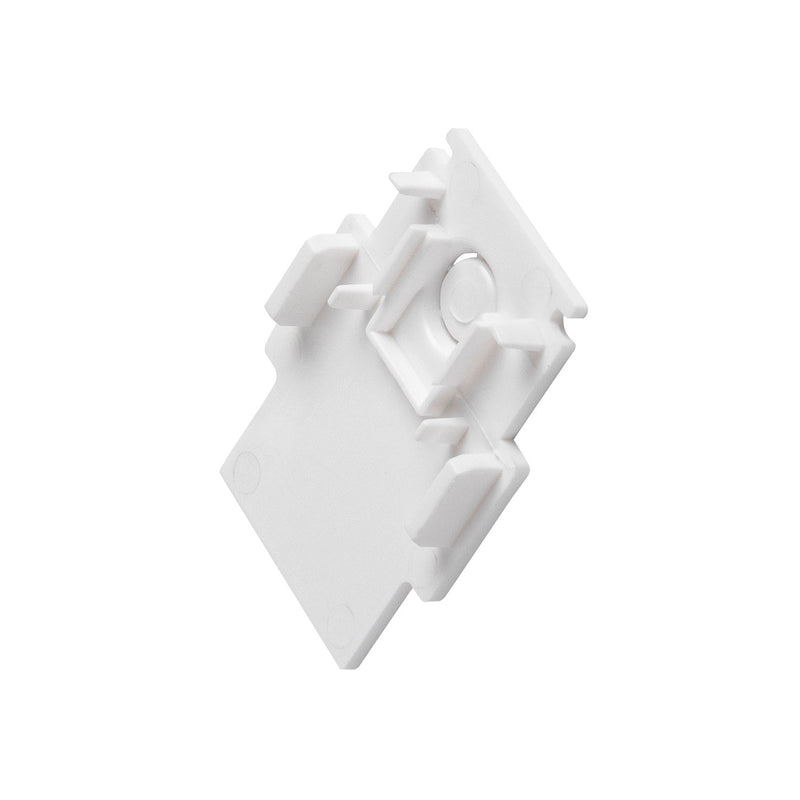 End cap for mounting track recessed, 48V TRACK, white