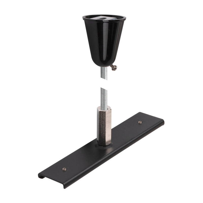 Track reinforcement plate with mounting set, 48V TRACK, 1m rod, black