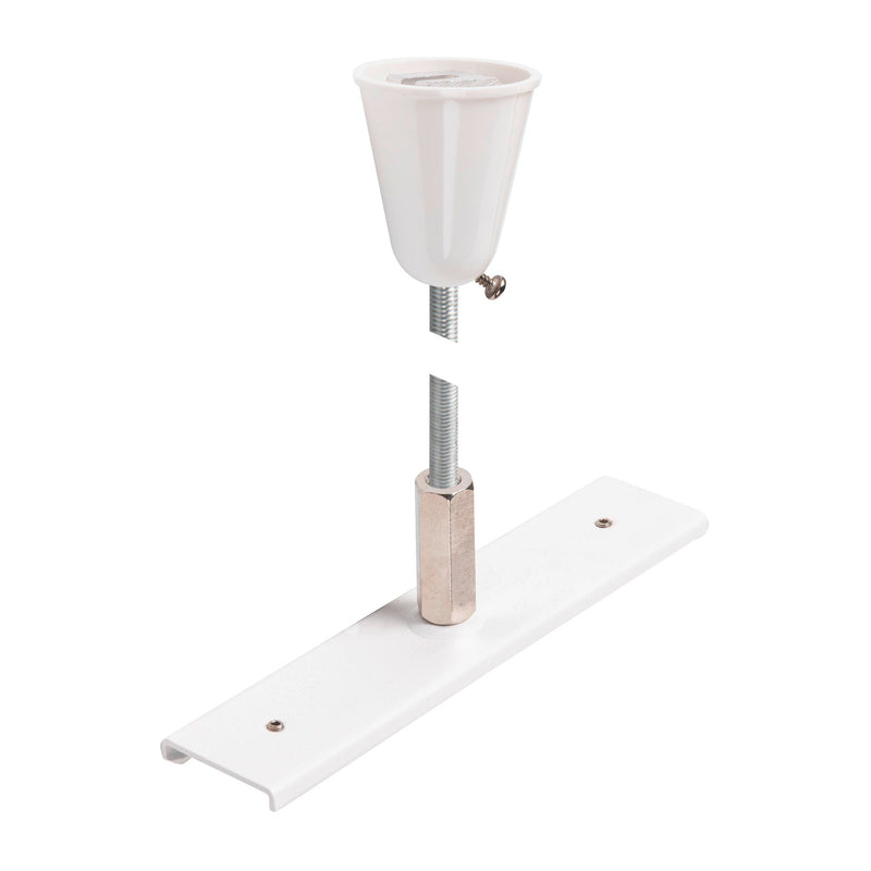 Track reinforcement plate with mounting set, 48V TRACK, 1m rod, white