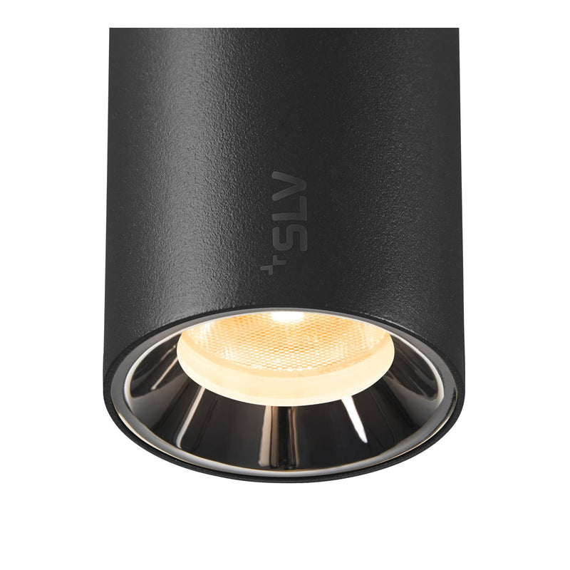 NUMINOS® XS 48V TRACK DALI, pendant light, black / chrome, 8.7W, 730lm, 3000K, CRI90, 20°