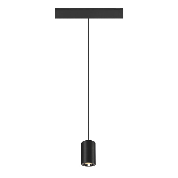 NUMINOS® XS 48V TRACK DALI, pendant light, black / chrome, 8.7W, 720lm, 3000K, CRI90, 55°