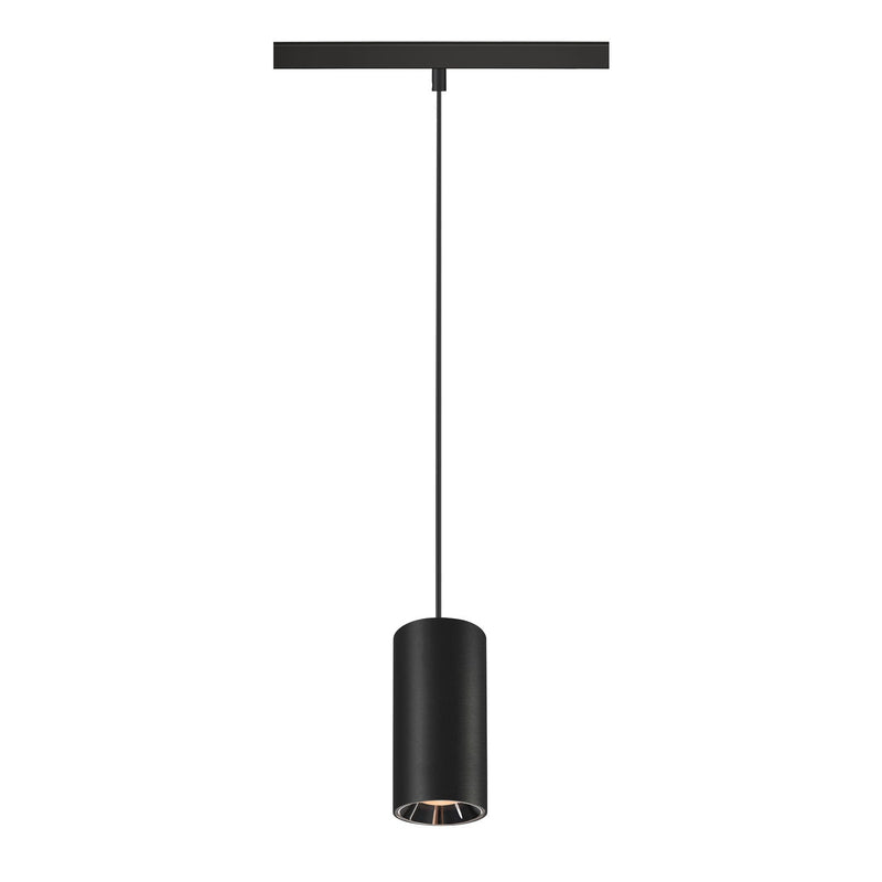 NUMINOS® S 48V TRACK DALI, pendant light, black / chrome, 16W, 1000lm, 2700K, CRI90, 40°