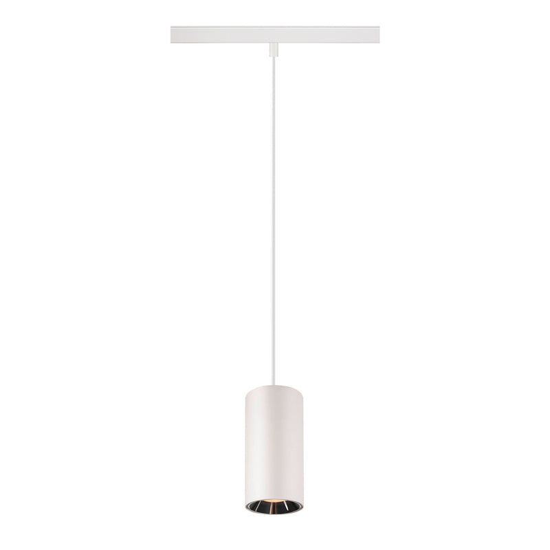 NUMINOS® S 48V TRACK DALI, pendant light, white / chrome, 16W, 1000lm, 2700K, CRI90, 40°