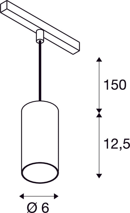 NUMINOS® S 48V TRACK DALI, pendant light, white / white, 16W, 1030lm, 2700K, CRI90, 55°