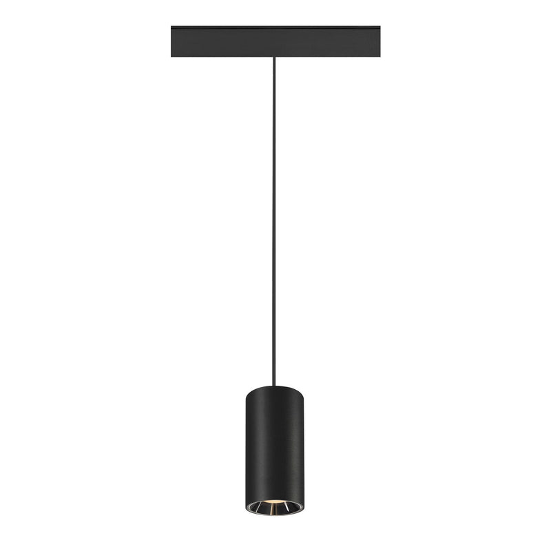 NUMINOS® S 48V TRACK DALI, pendant light, black / chrome, 16W, 1050lm, 3000K, CRI90, 20°