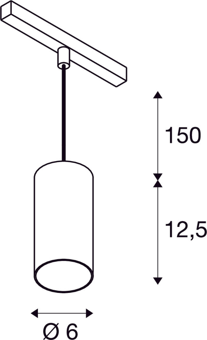 NUMINOS® S 48V TRACK DALI, pendant light, white / white, 16W, 1120lm, 3000K, CRI90, 40°