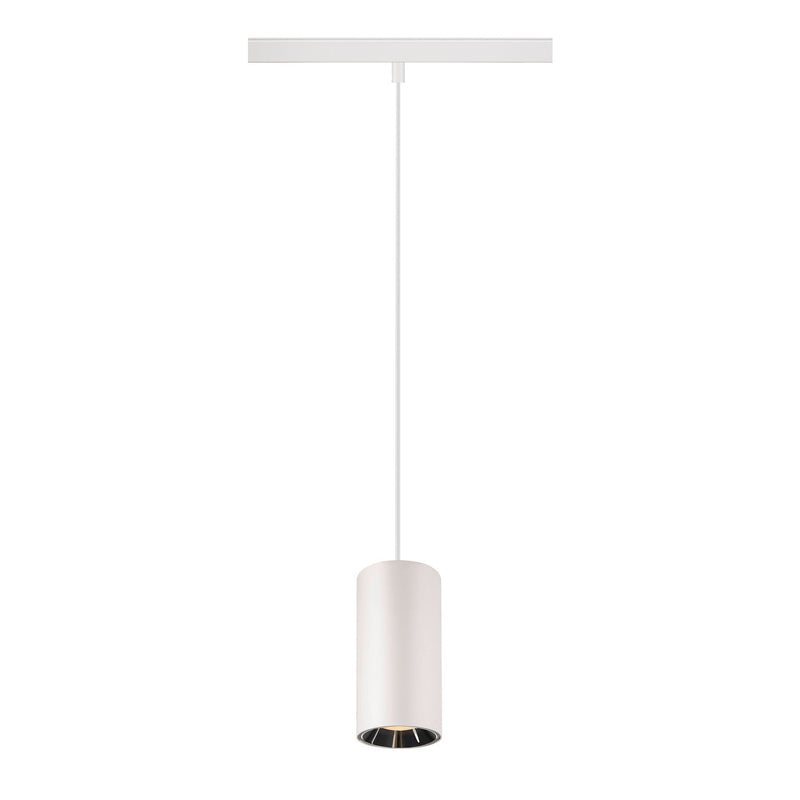 NUMINOS® S 48V TRACK DALI, pendant light, white / chrome, 16W, 1050lm, 3000K, CRI90, 55°